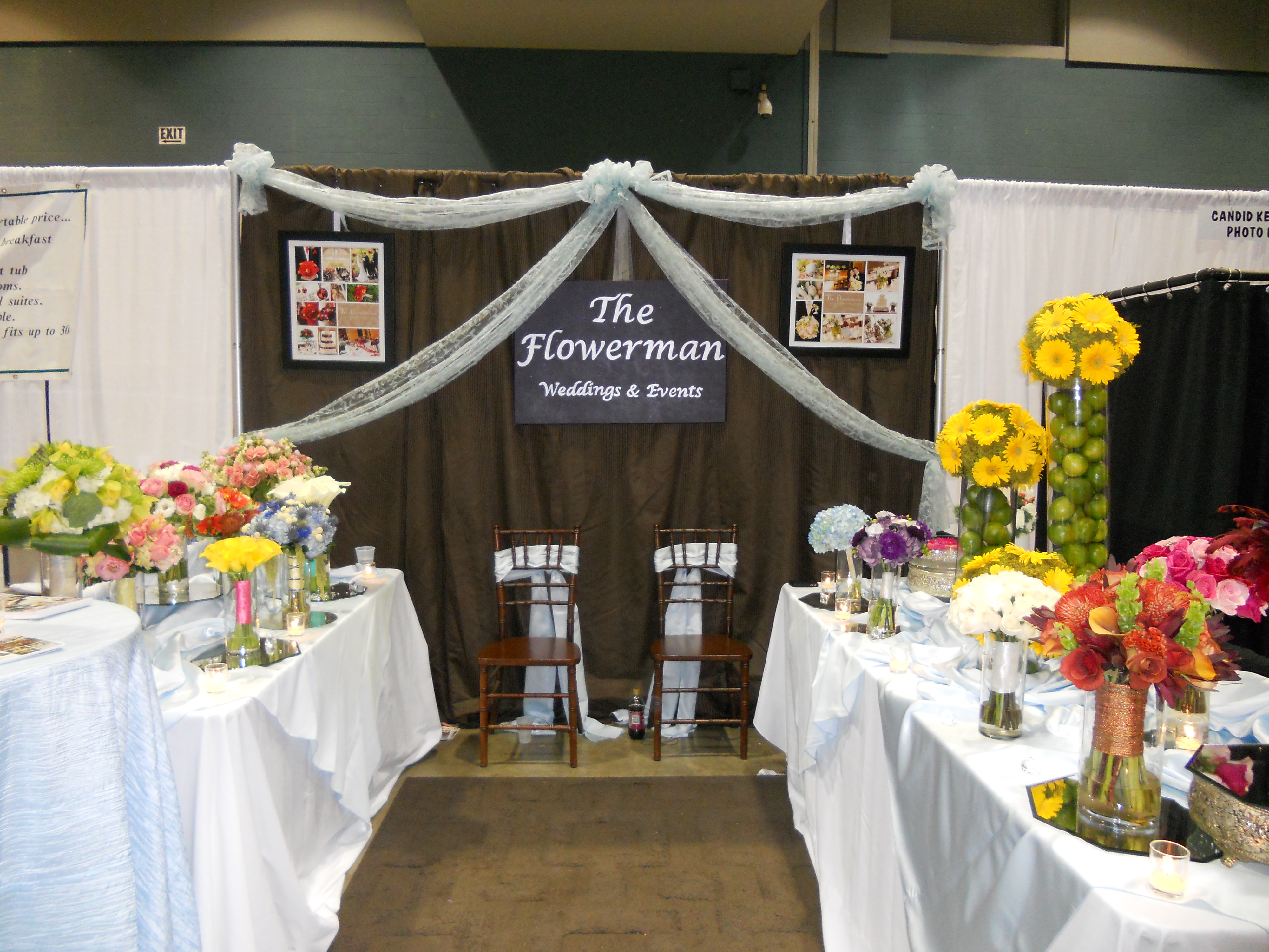 at our bridal show booth